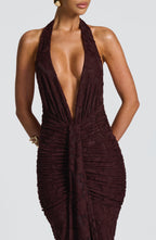 Guinevere Maxi Dress - Plum Brown - Napalia