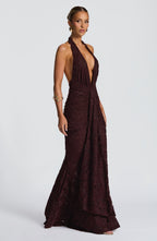 Guinevere Maxi Dress - Plum Brown - Napalia