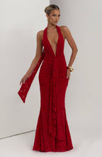 Guinevere Maxi Dress - Red - Napalia