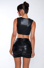 Gwen Mini Skirt - Black - Napalia