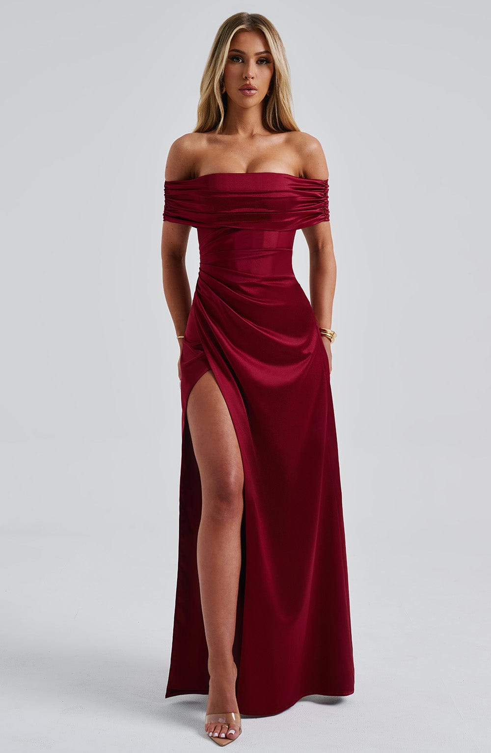 Gwendolyn Maxi Dress - Burgundy - Napalia