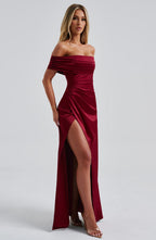 Gwendolyn Maxi Dress - Burgundy - Napalia