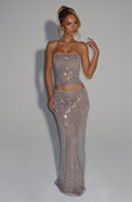 Hali Maxi Skirt - Silver - Napalia