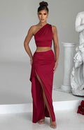 Halsey Maxi Skirt - Wine - Napalia