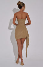 Hannah Mini Dress - Gold Sparkle - Napalia