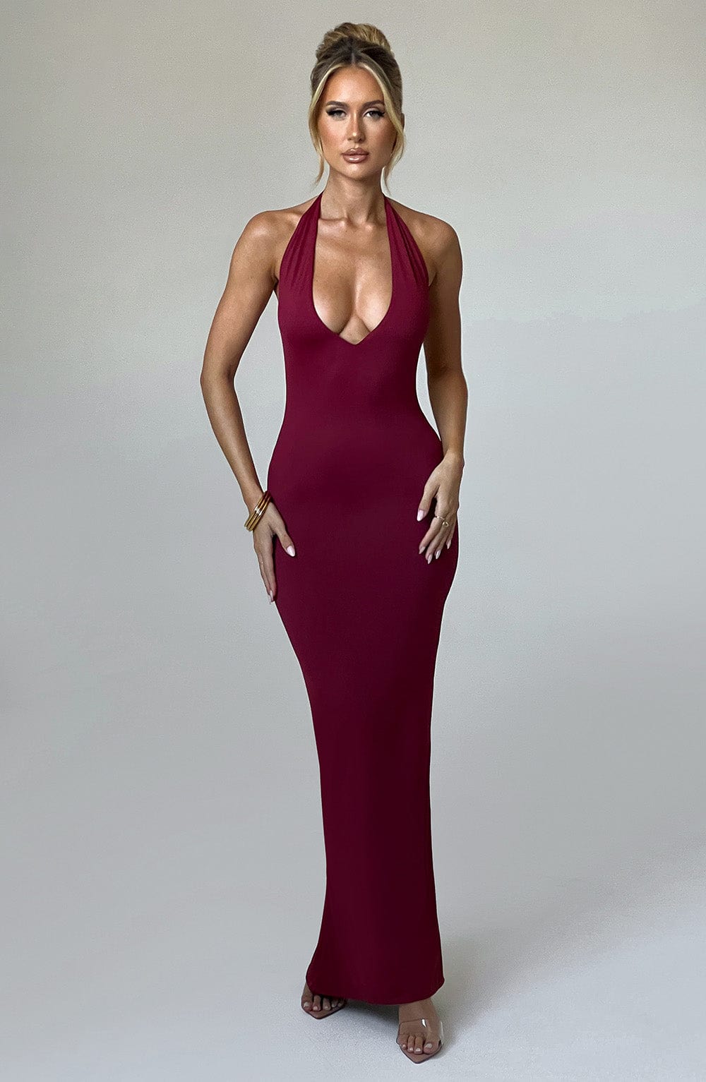 Harmonia Maxi Dress - Burgundy - Napalia