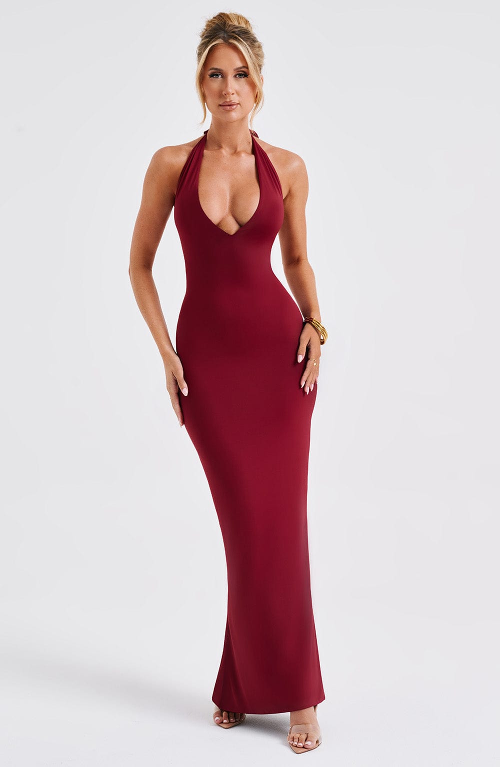 Harmonia Maxi Dress - Burgundy - Napalia