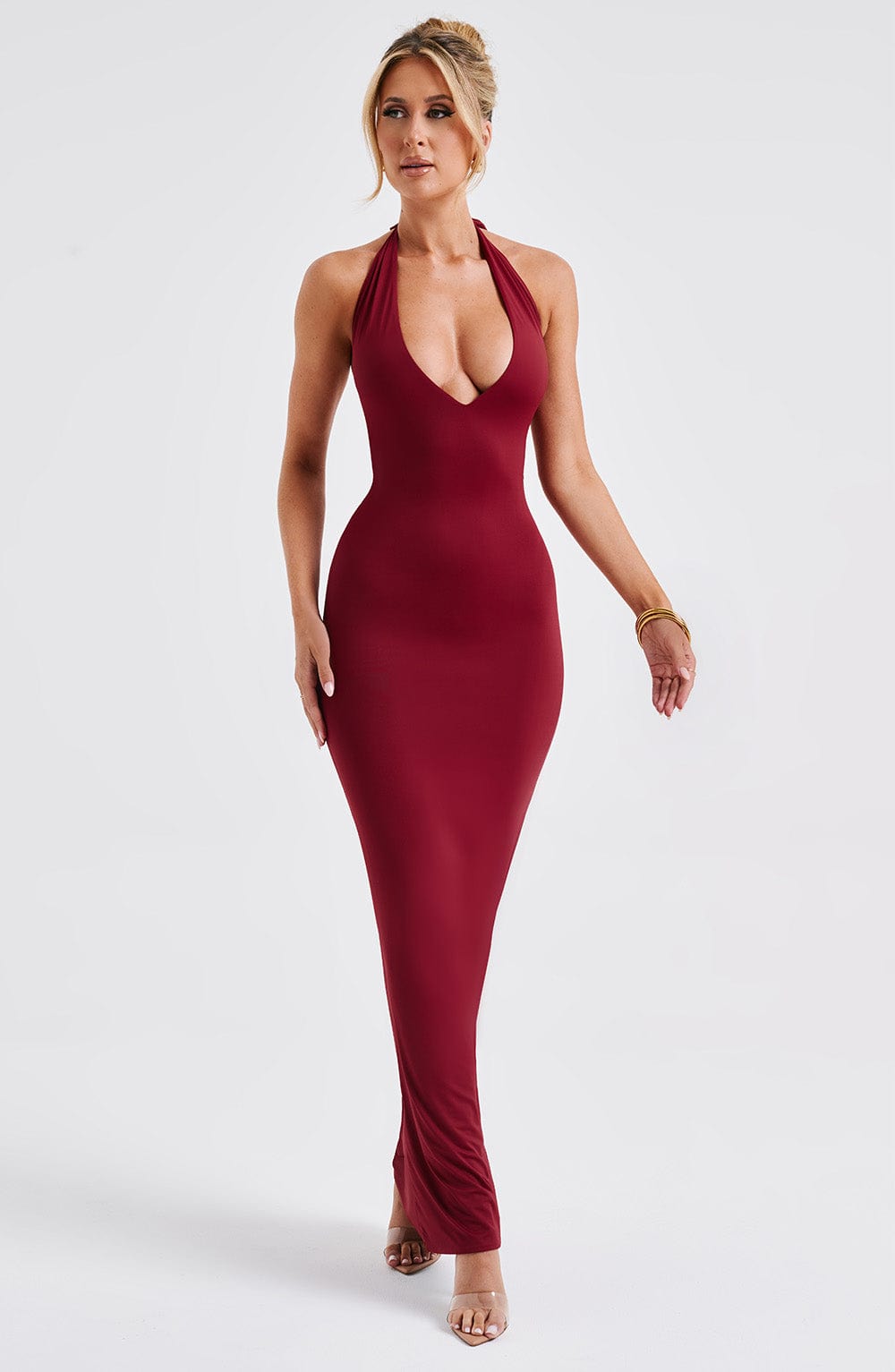 Harmonia Maxi Dress - Burgundy - Napalia