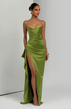 Helen Maxi Dress - Olive - Napalia