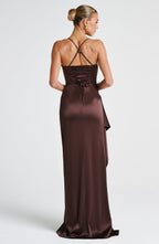 Helen Maxi Dress - Plum Brown - Napalia