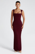 Helena Maxi Dress - Cherry Lacquer - Napalia