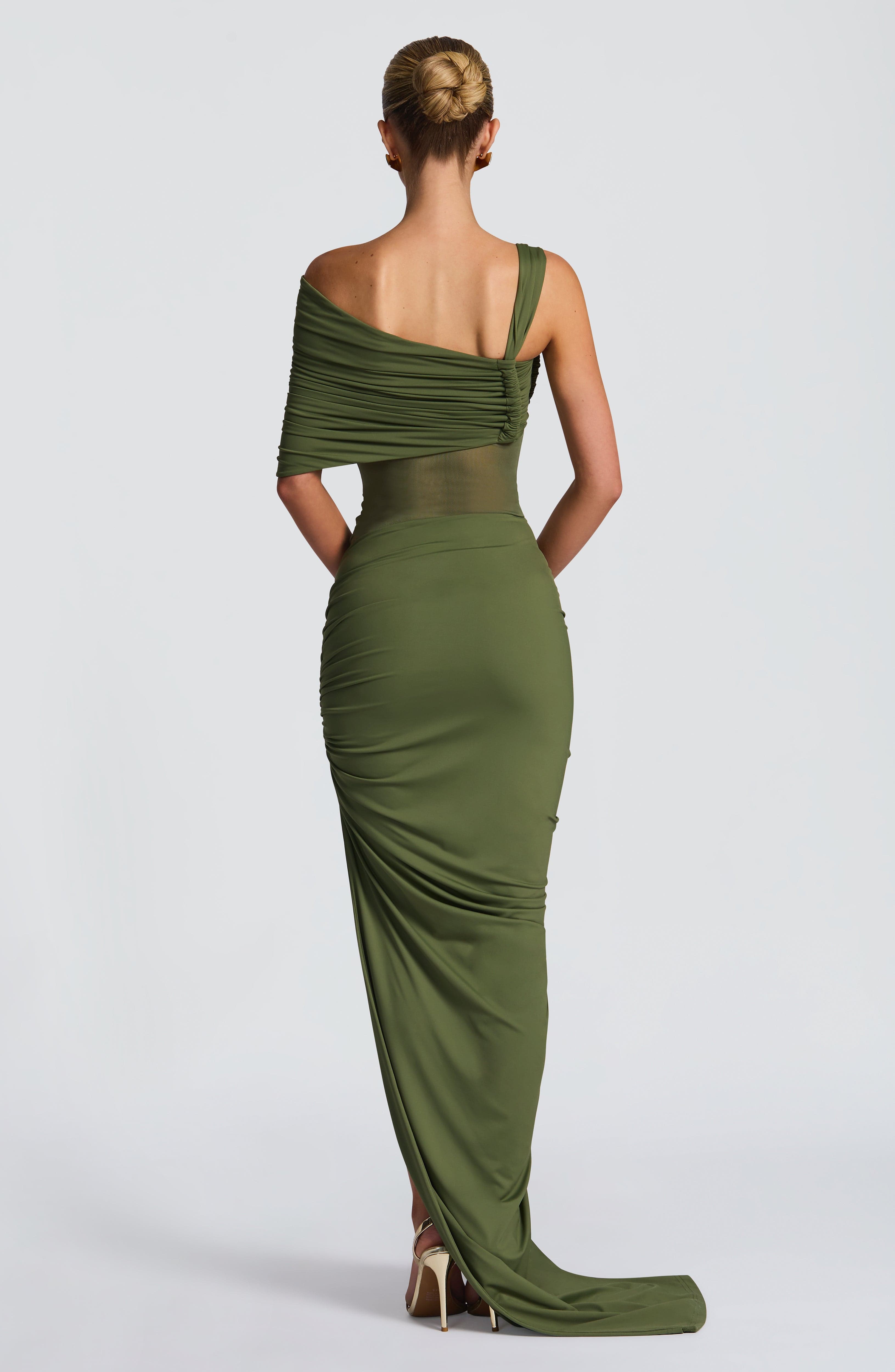 Henrietta Maxi Skirt - Khaki - Napalia