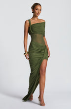 Henrietta Maxi Skirt - Khaki - Napalia