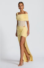 Henrietta Maxi Skirt - Lemon - Napalia