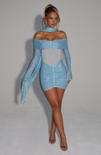 Hydra Mini Dress - Aqua - Napalia
