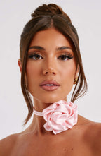 India Floral Neck Tie - Blush - Napalia