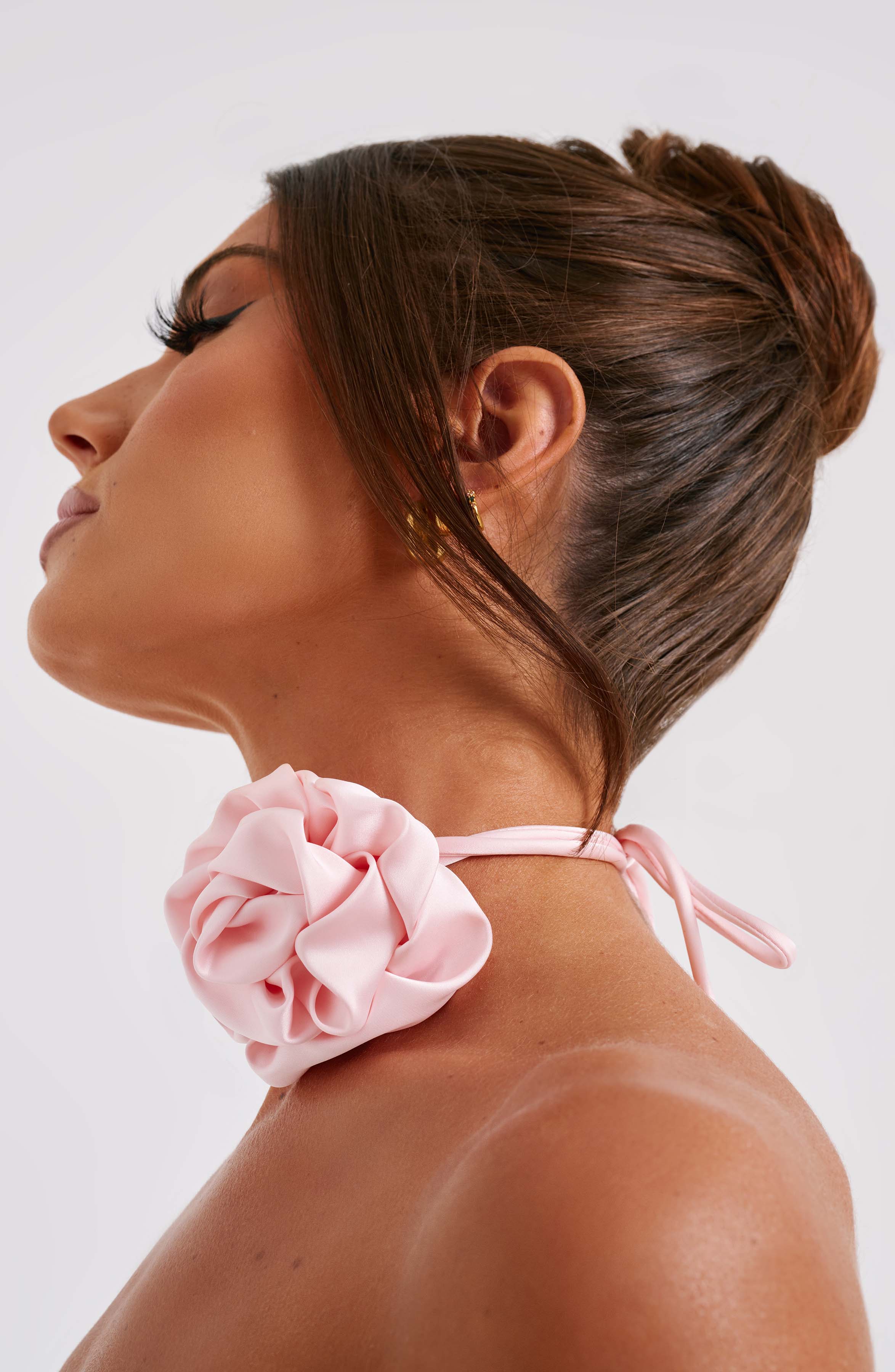 India Floral Neck Tie - Blush - Napalia