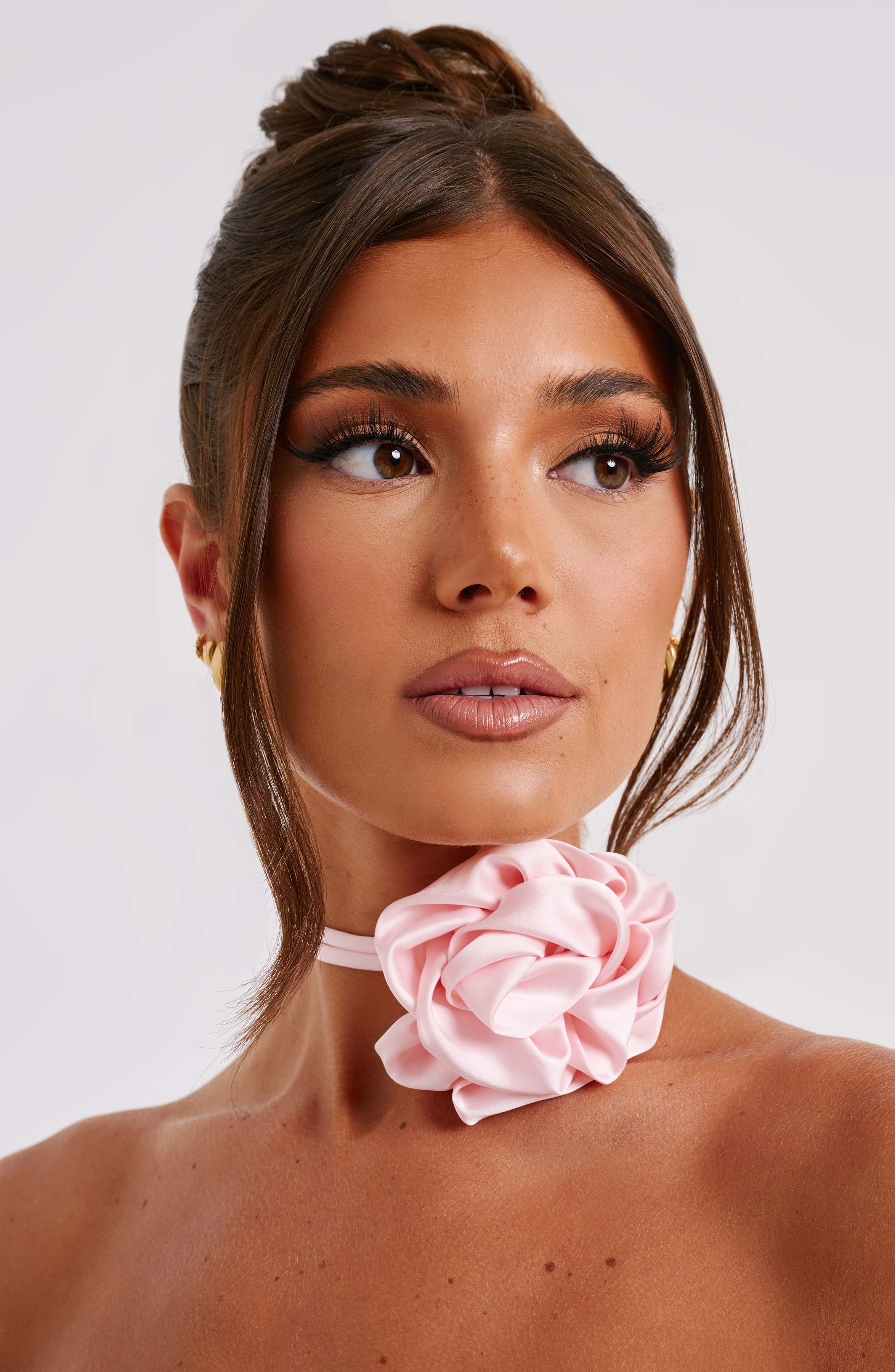 India Floral Neck Tie - Blush - Napalia