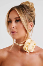 India Floral Neck Tie - Lemon - Napalia
