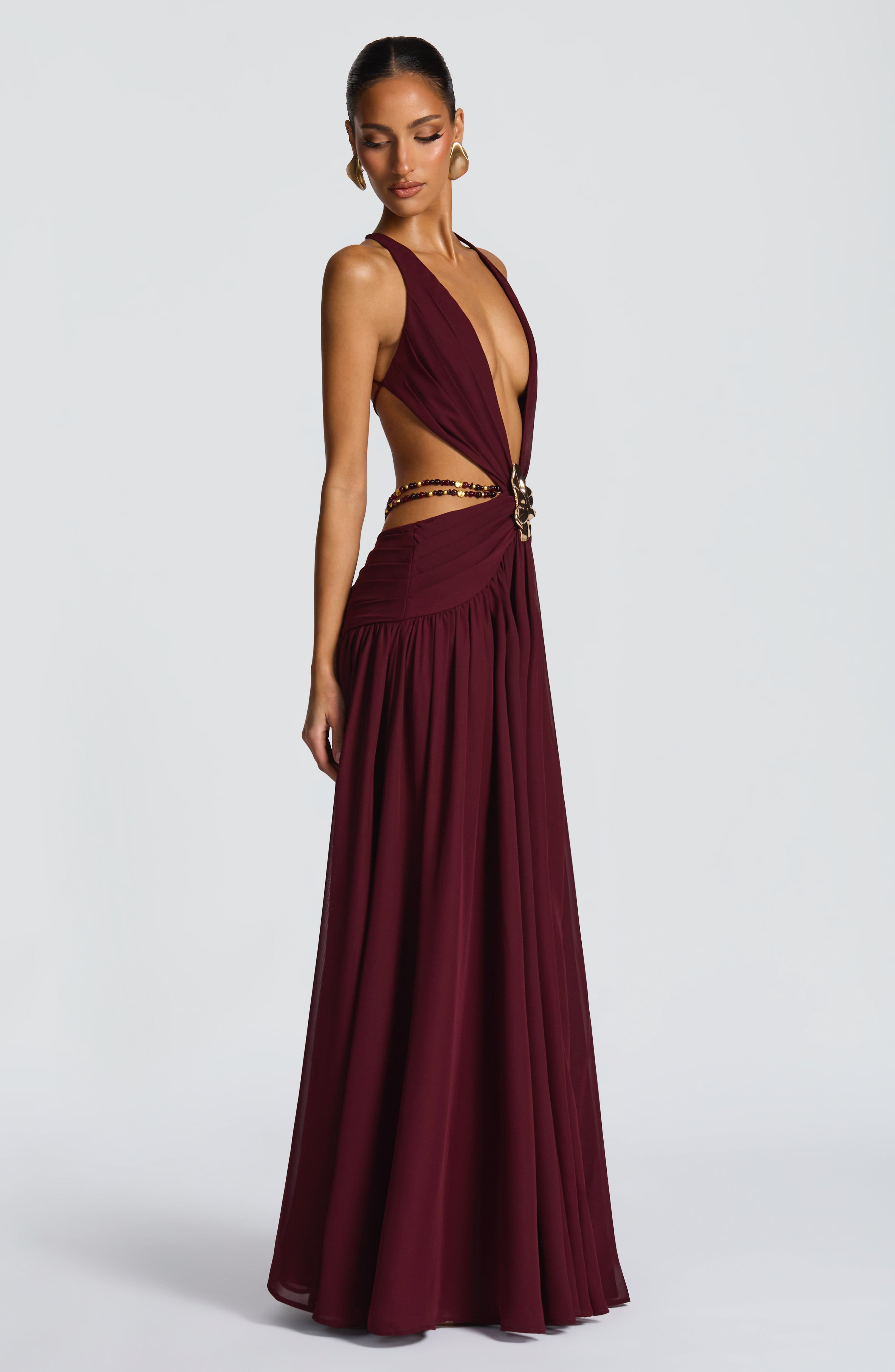 Indianna Maxi Dress - Cherry Lacquer - Napalia