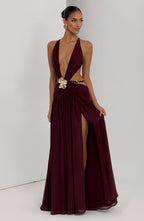 Indianna Maxi Dress - Cherry Lacquer - Napalia