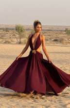 Indianna Maxi Dress - Cherry Lacquer - Napalia
