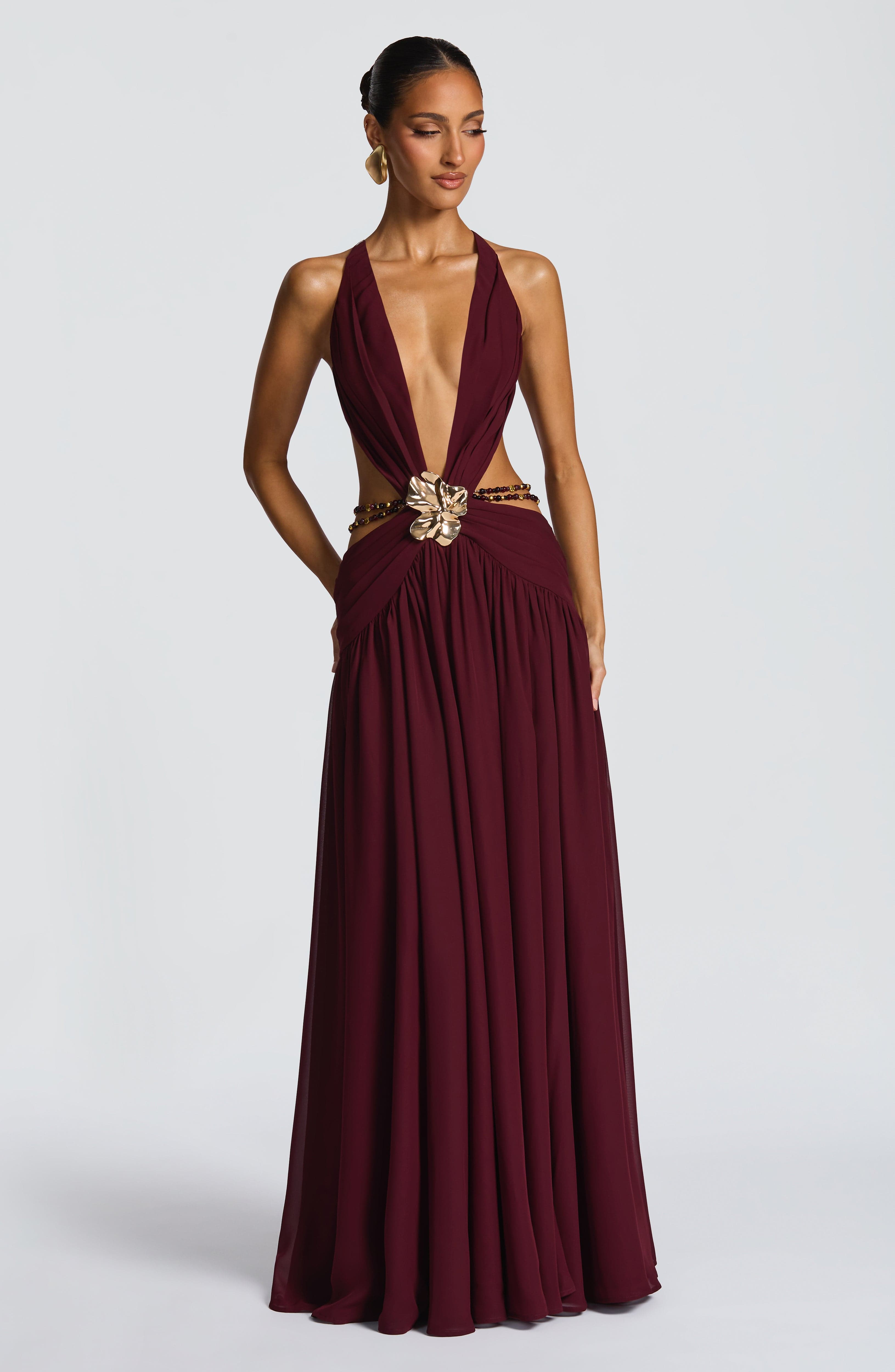 Indianna Maxi Dress - Cherry Lacquer - Napalia