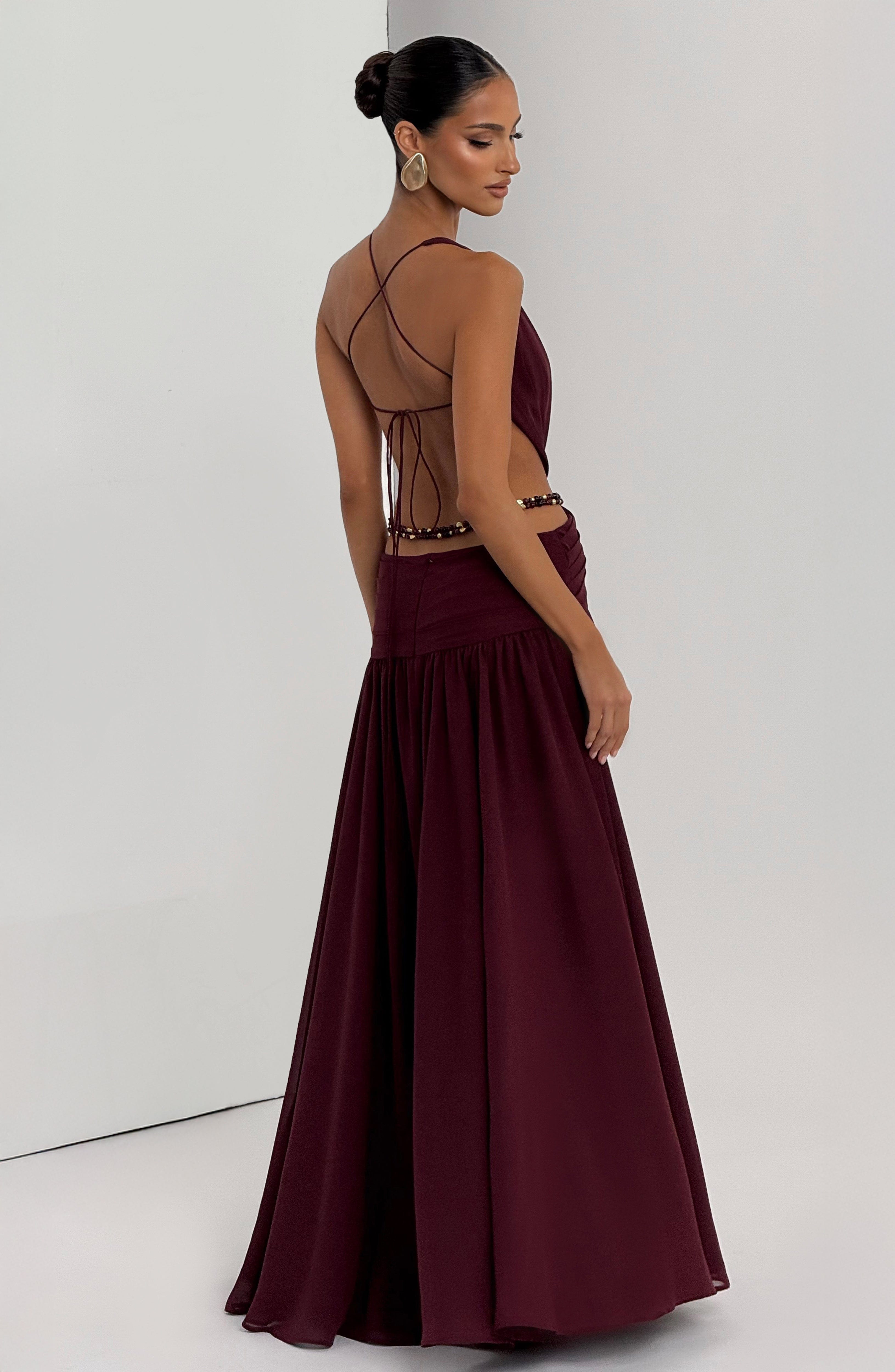 Indianna Maxi Dress - Cherry Lacquer - Napalia
