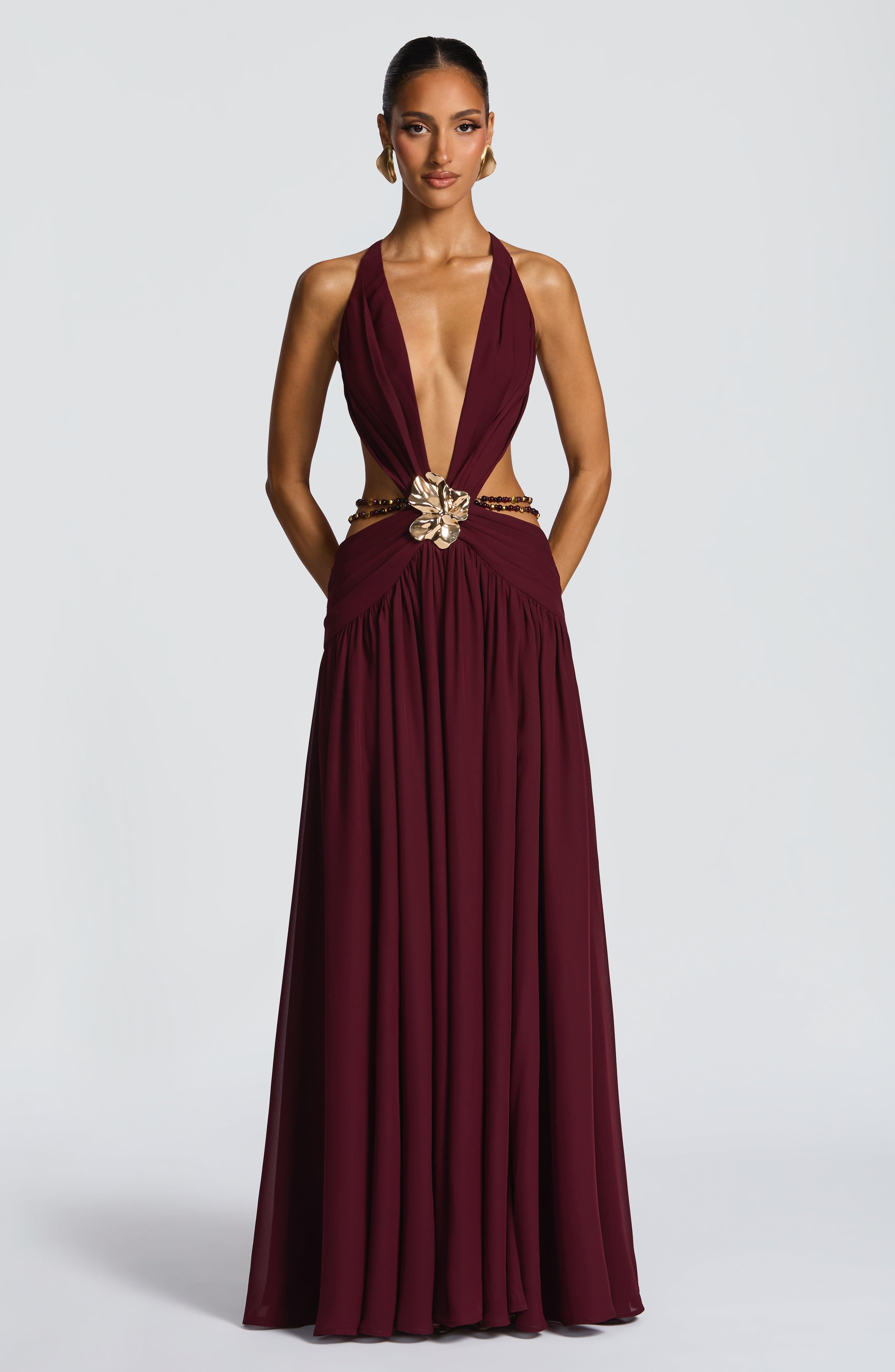 Indianna Maxi Dress - Cherry Lacquer - Napalia