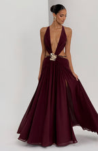 Indianna Maxi Dress - Cherry Lacquer - Napalia