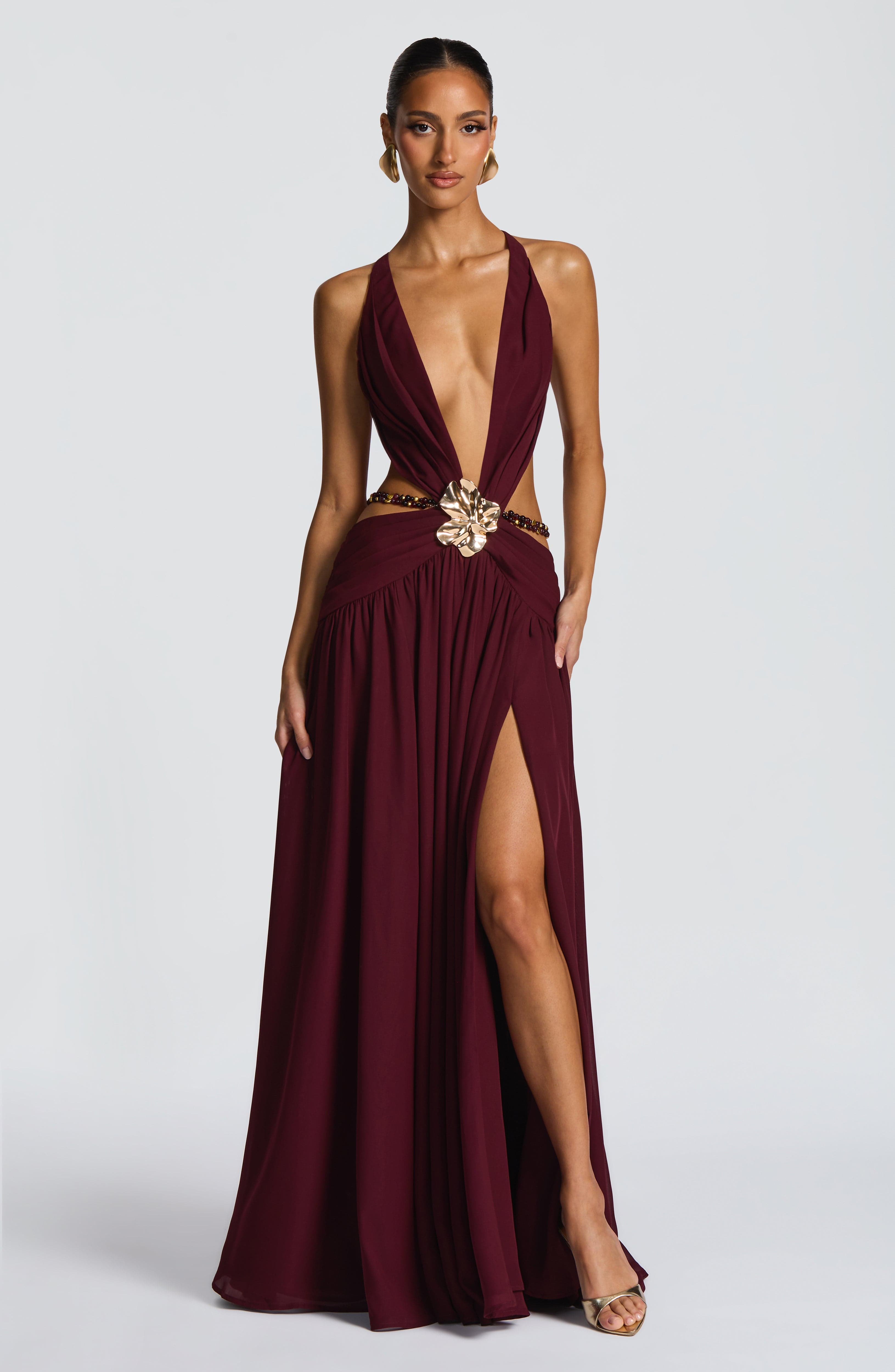 Indianna Maxi Dress - Cherry Lacquer - Napalia