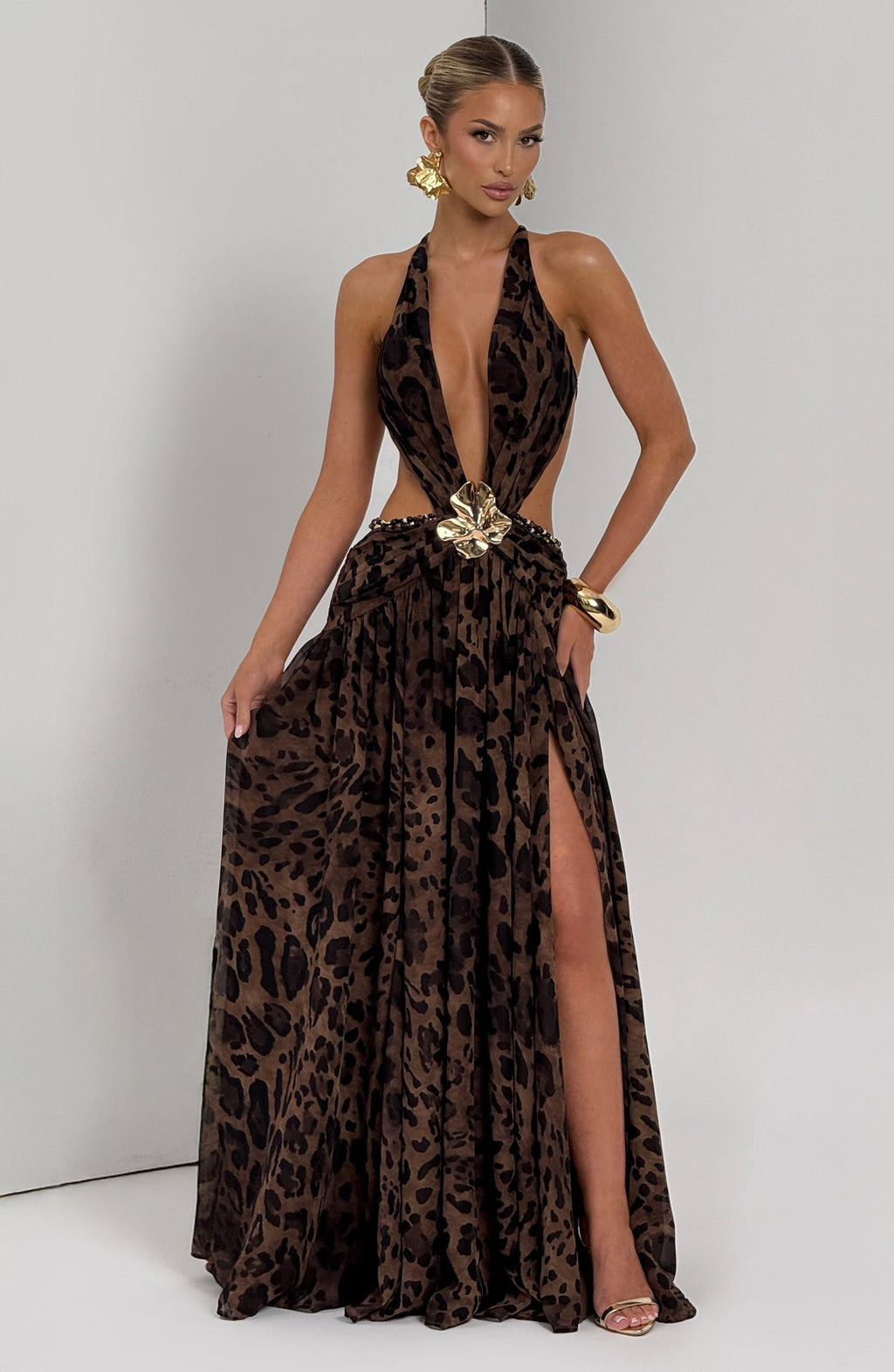 Indianna Maxi Dress - Leopard Print - Napalia