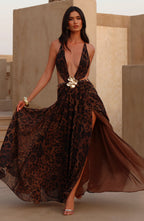 Indianna Maxi Dress - Leopard Print - Napalia