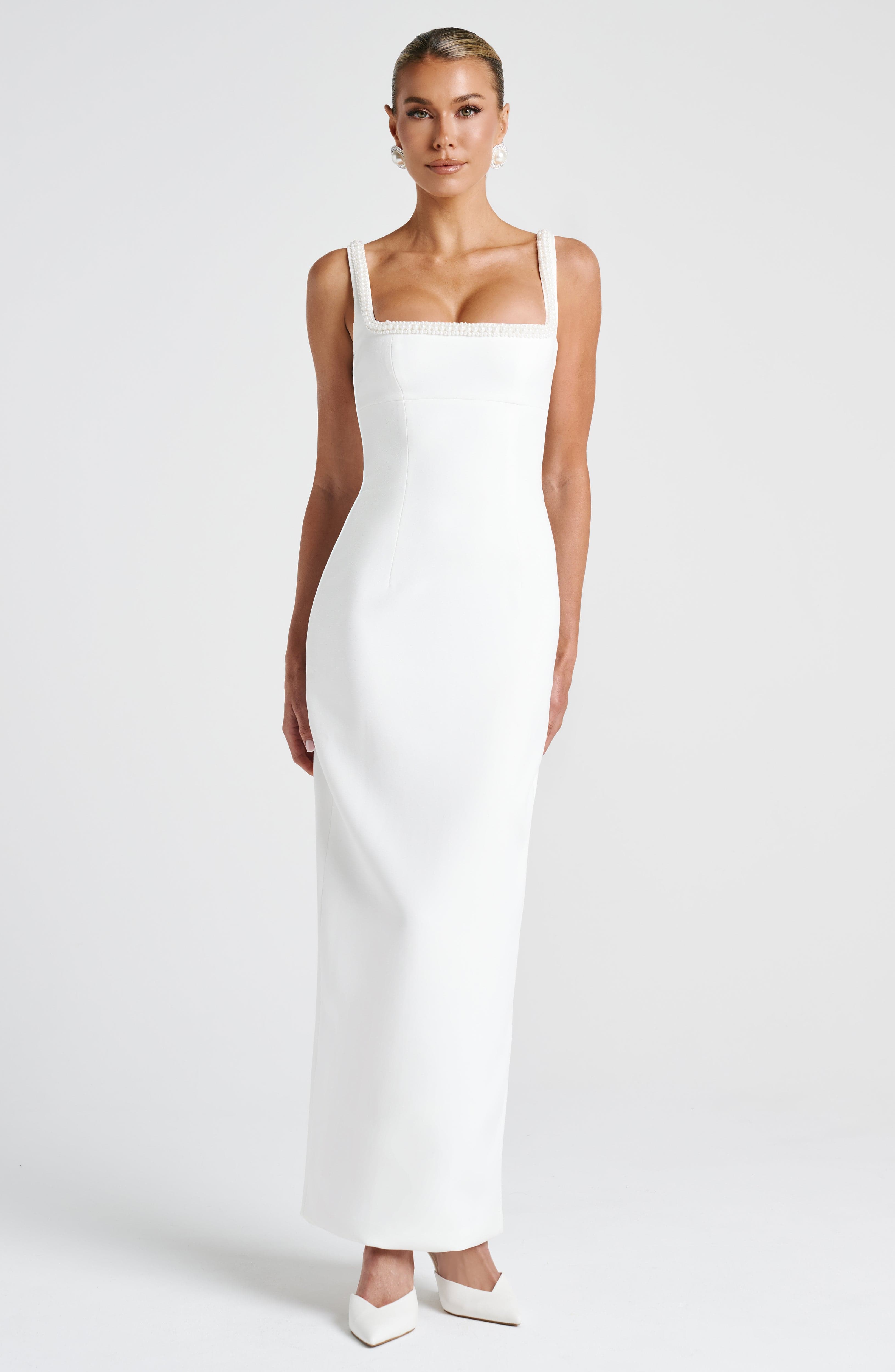 Ines Midaxi Dress - Ivory - Napalia