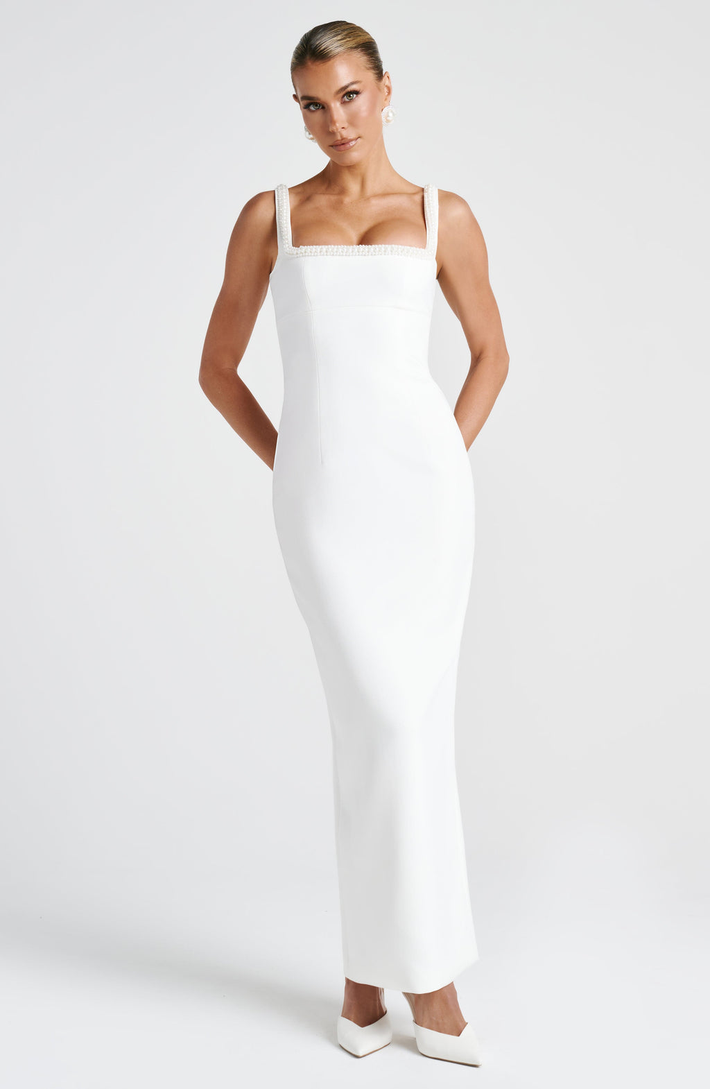 Ines Midaxi Dress - Ivory - Napalia