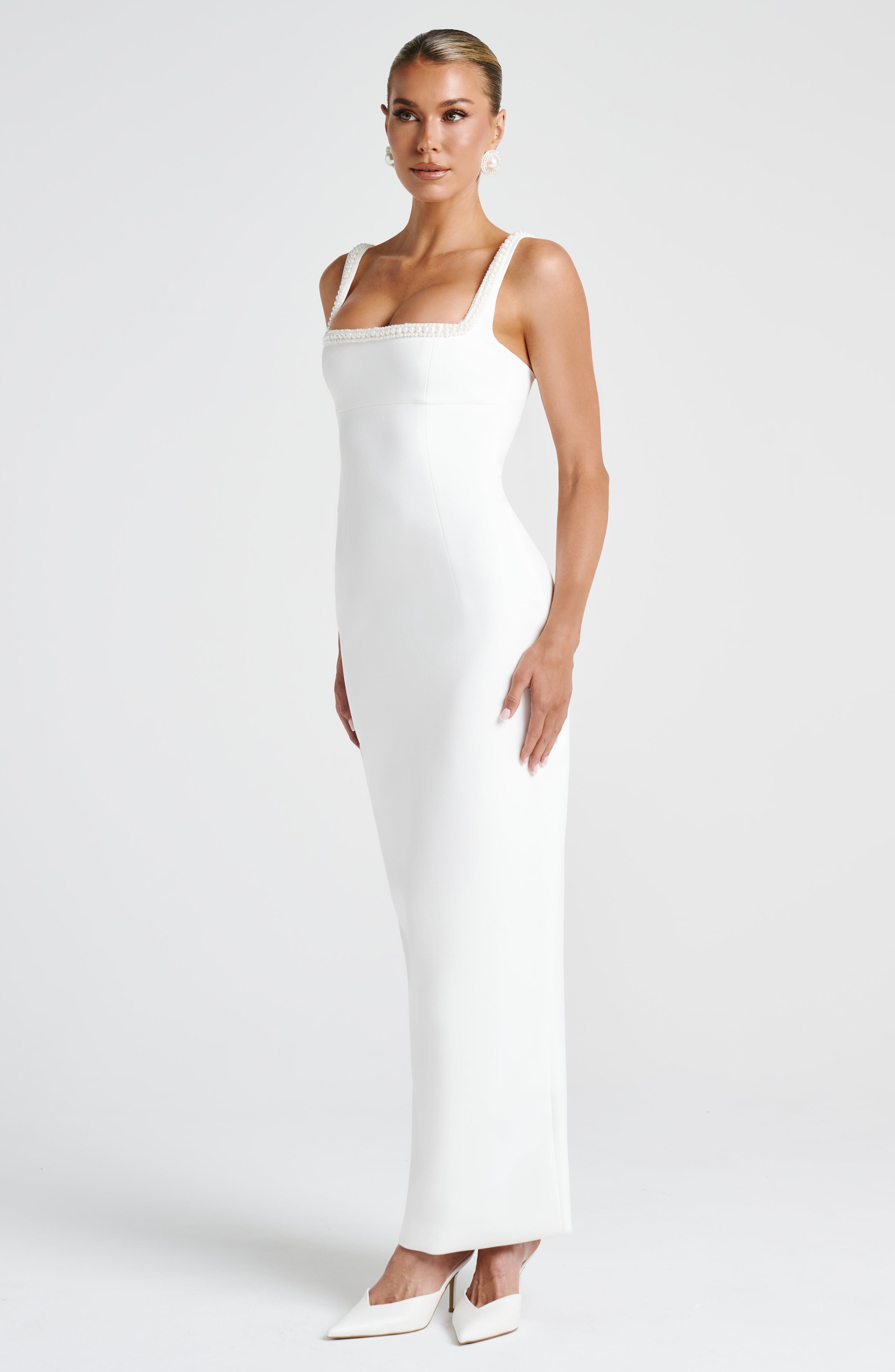 Ines Midaxi Dress - Ivory - Napalia