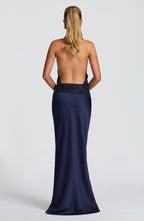 Ira Maxi Skirt - Navy - Napalia