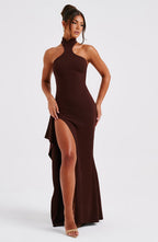 Isadora Maxi Dress - Chocolate - Napalia