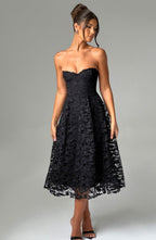 Ishani Midi Dress - Black - Napalia