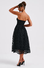 Ishani Midi Dress - Black - Napalia