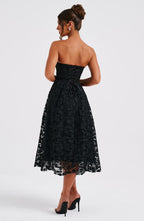 Ishani Midi Dress - Black - Napalia