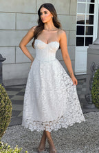 Ishani Midi Dress - Ivory - Napalia