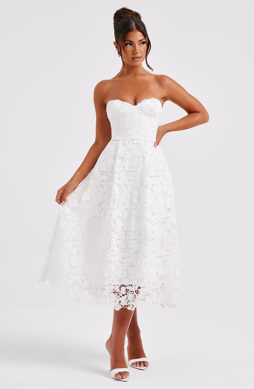 Ishani Midi Dress - Ivory - Napalia