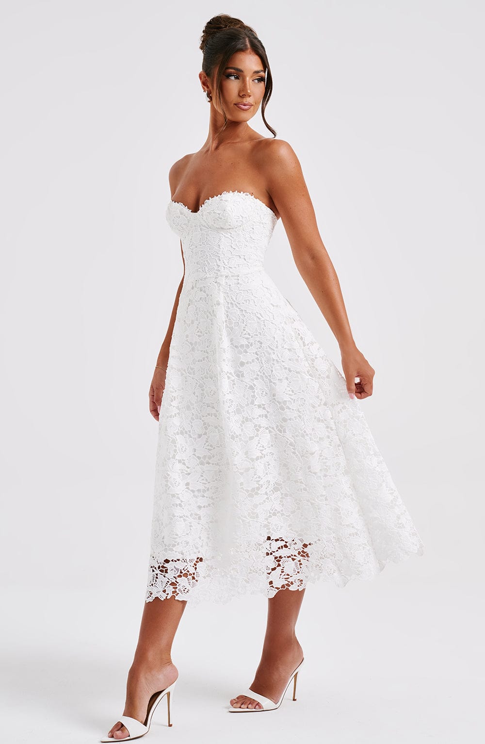 Ishani Midi Dress - Ivory - Napalia