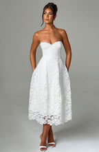 Ishani Midi Dress - Ivory - Napalia