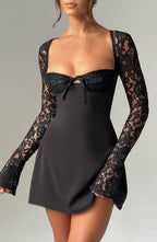 Jacinta Mini Dress - Black - Napalia