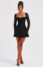 Jacinta Mini Dress - Black - Napalia