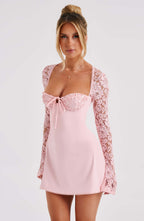 Jacinta Mini Dress - Blush - Napalia