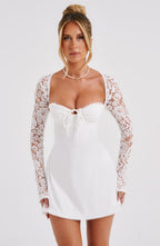 Jacinta Mini Dress - Ivory - Napalia