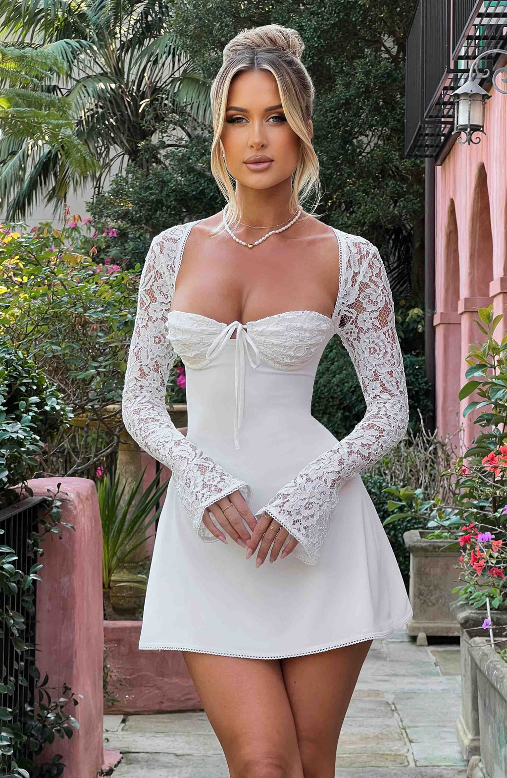 Jacinta Mini Dress - Ivory - Napalia